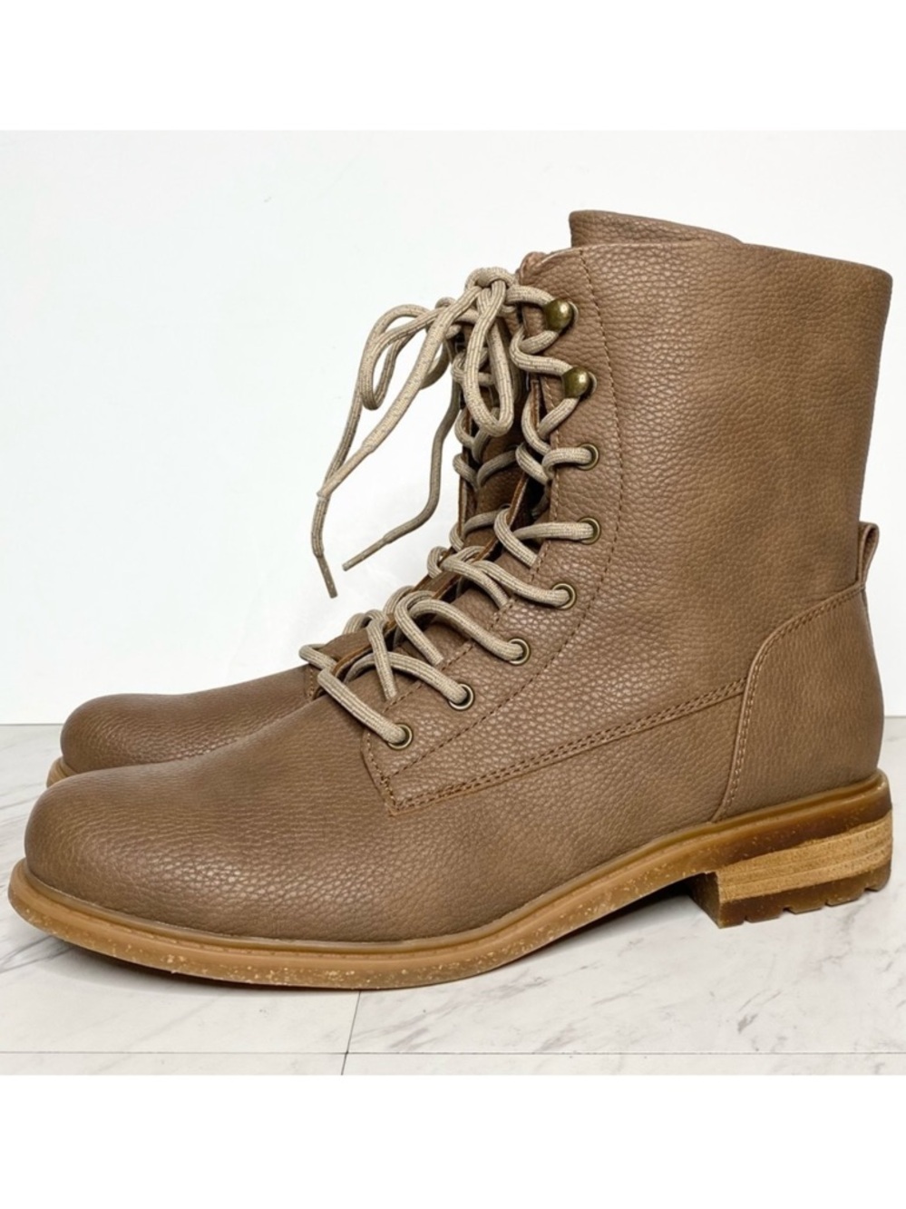 New! BOC Carter Brown Faux Leather Lace Up Boot 11M